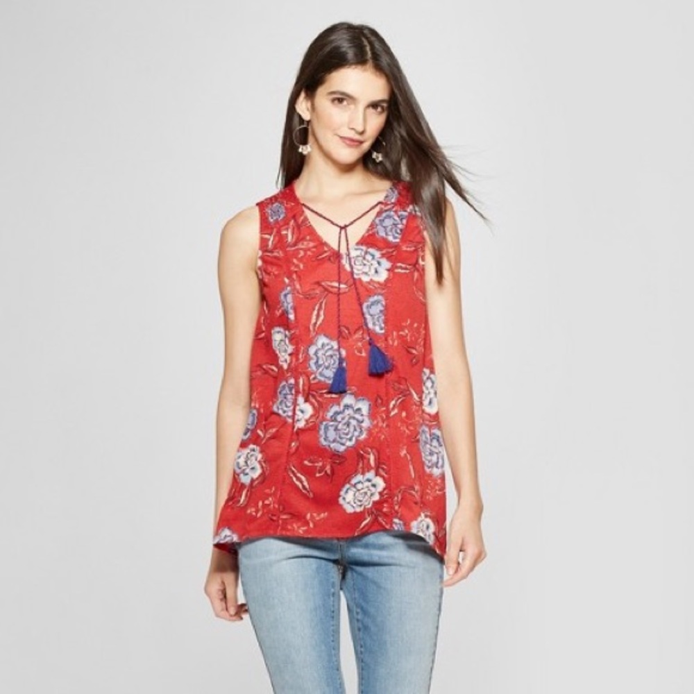 Knox Rose Floral Boho Sleeveless Top